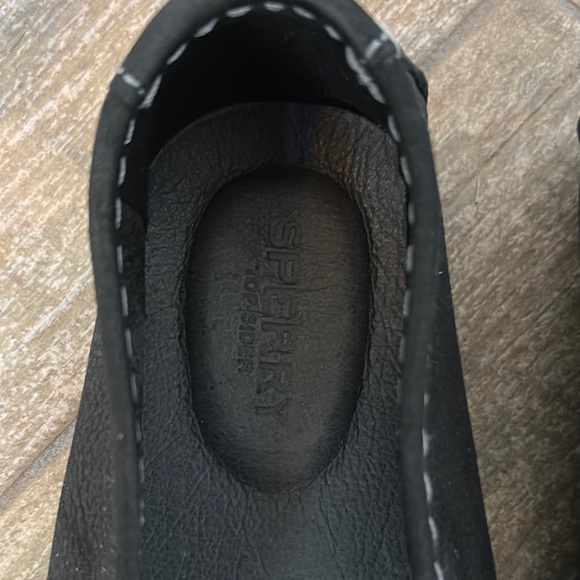 Ladies Sperry Black Leather Loafers EUC - Picture 3 of 8
